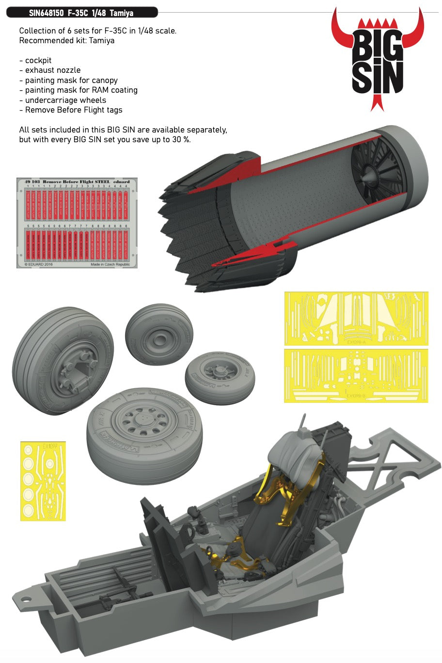 Eduard Brassin SIN648150 1:48 Lockheed-Martin F-35C