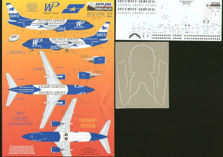 Skyline 14033 1:144 Boeing 737-300 West Pac Security Service