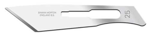 Swann Morton SM1112 Box of 100 No.25 Straight blades for No.4 Scalpel