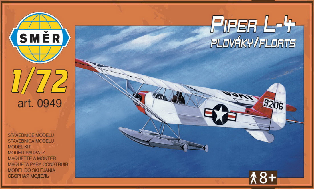 Smer 949 1:72 Piper L-4H 'on Floats' (ex KP)