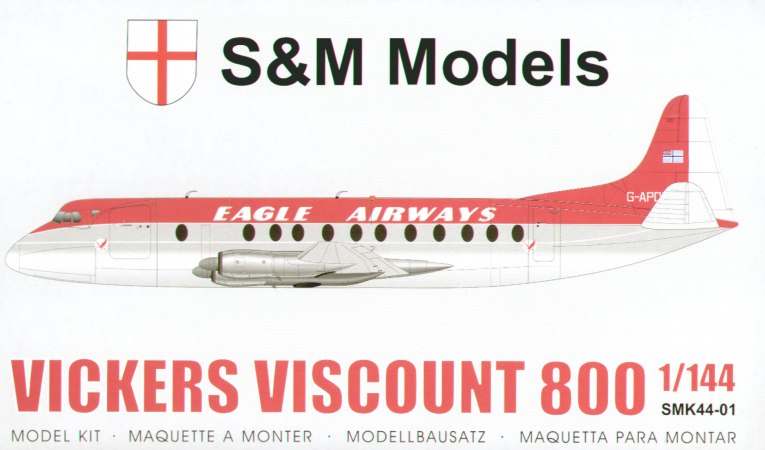 S & M Models SMK44-01 1:144 Vickers Viscount 800 Decals 'Eagle Airways'