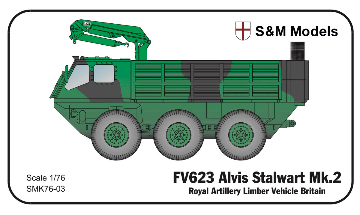 S & M Models SMK76-03 1:76 FV623 Alvis Stalwart Mk.2 Royal Artillery Limber vehicle BAGGED NOT BOXED