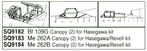 Squadron Canopies SQS9183 1:72 Messerschmitt Me-262A