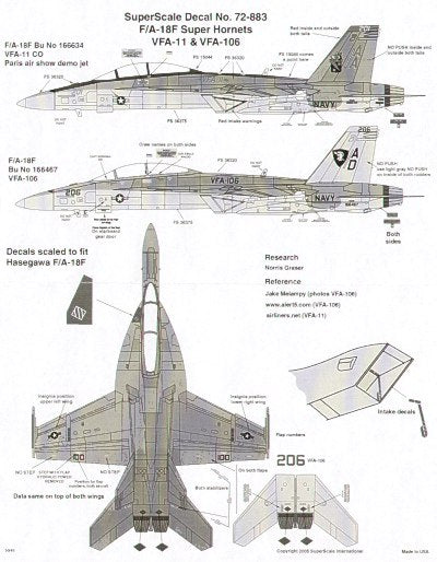 Microscale SS72883 1:72 Boeing F/A-18F Super Hornets