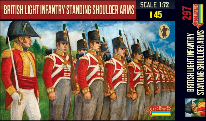 Strelets 297 1:72 British Light Infantry Standing Shoulder Arms Napoleonic