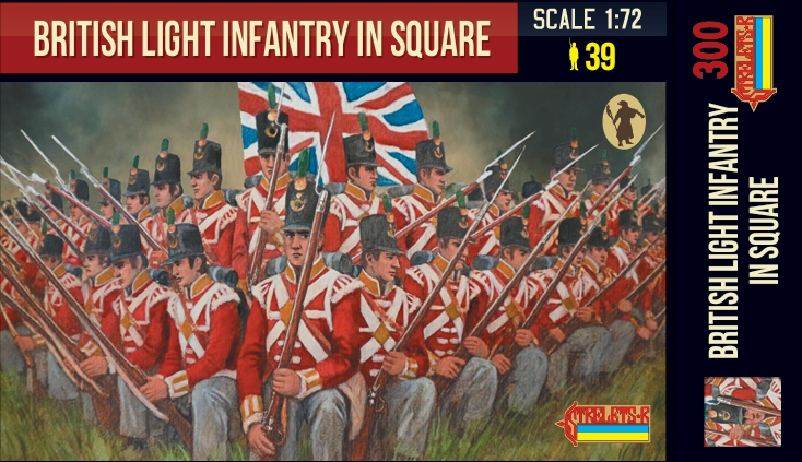 Strelets 300 1:72 British Light Infantry in Square Napoleonic