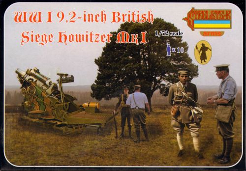 Strelets A012 1:72 9.2-inch British Siege Howitzer with Crew in Winter Uniform (WWI)