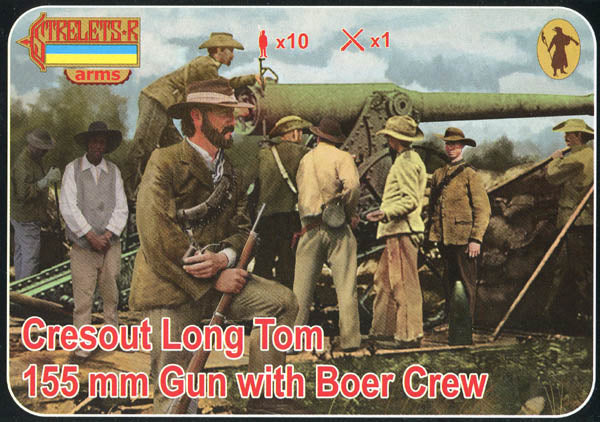 Strelets A014 1:72 Creusot Long Tom 155mm Gun with Boer Crew