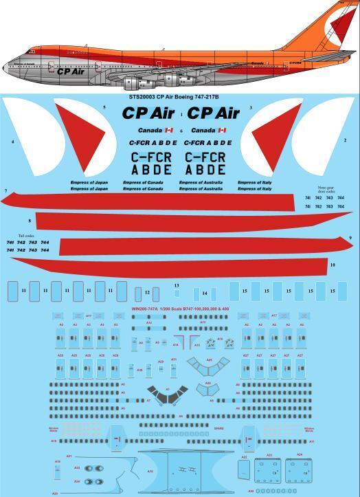 Twosix Silk STS20003 1:200 Boeing 747-217 CP Air