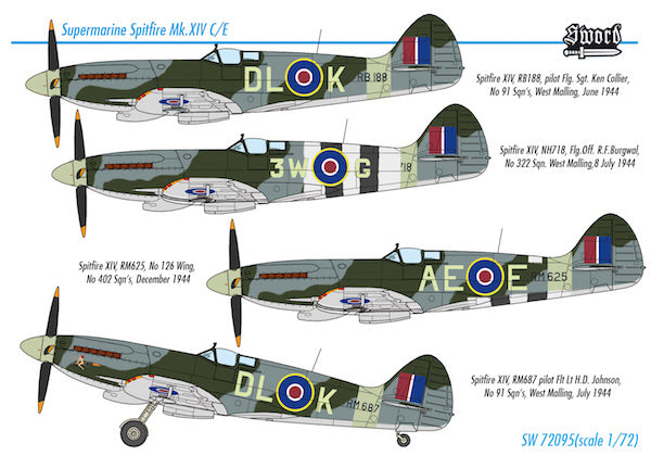 Sword 72095 1:72 Supermarine Spitfire Mk.XIVC/E