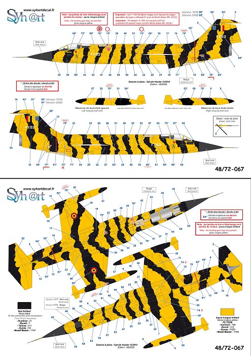 Syhart Decal 32-067 1:32 F-104G Starfighter FX-52 'Tigermeet 1978' 31Sqn.
