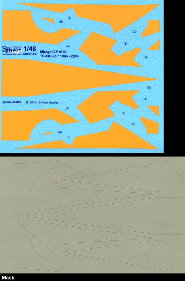 Syhart Decal 48095 1:48 Dassault-Mirage IVP n°59 CF 'C'est Fini' 1964-2005