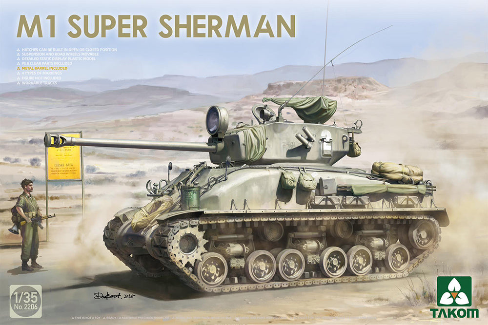 Takom 02206 1:35 Israeli Army M1 Super Sherman Medium Tank