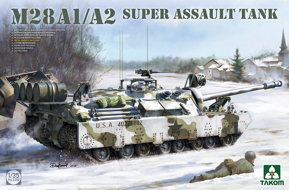 Takom 2210 1:35 US Army M28A1/A2 Super Assault Tank