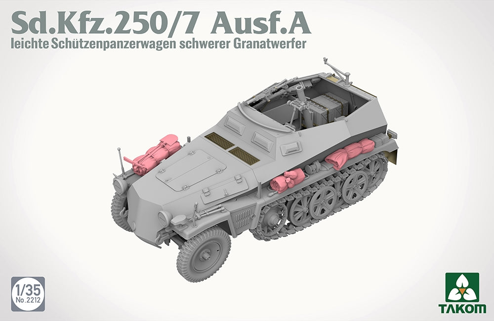 Takom TAK02212 1:35 German Army SdKfz 250/7 Ausf A Mortar Carrier Half-Track