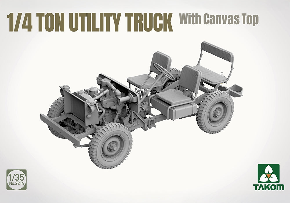 Takom 2214 1:35 US Army ¼-ton Utility Truck with Canvas Top