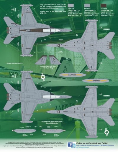 Two Bobs 48241 1:48 Boeing EA-18G VAQ-130 Zappers.