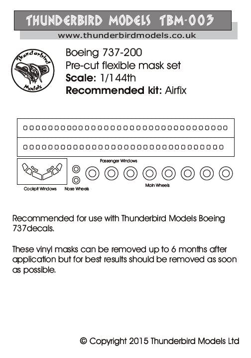 Thunderbird Models TBM-003 1:144 Boeing 737-200