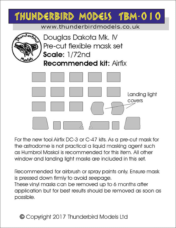Thunderbird Models TBM-010 1:72 Douglas Dakota Mk.IV/C-47