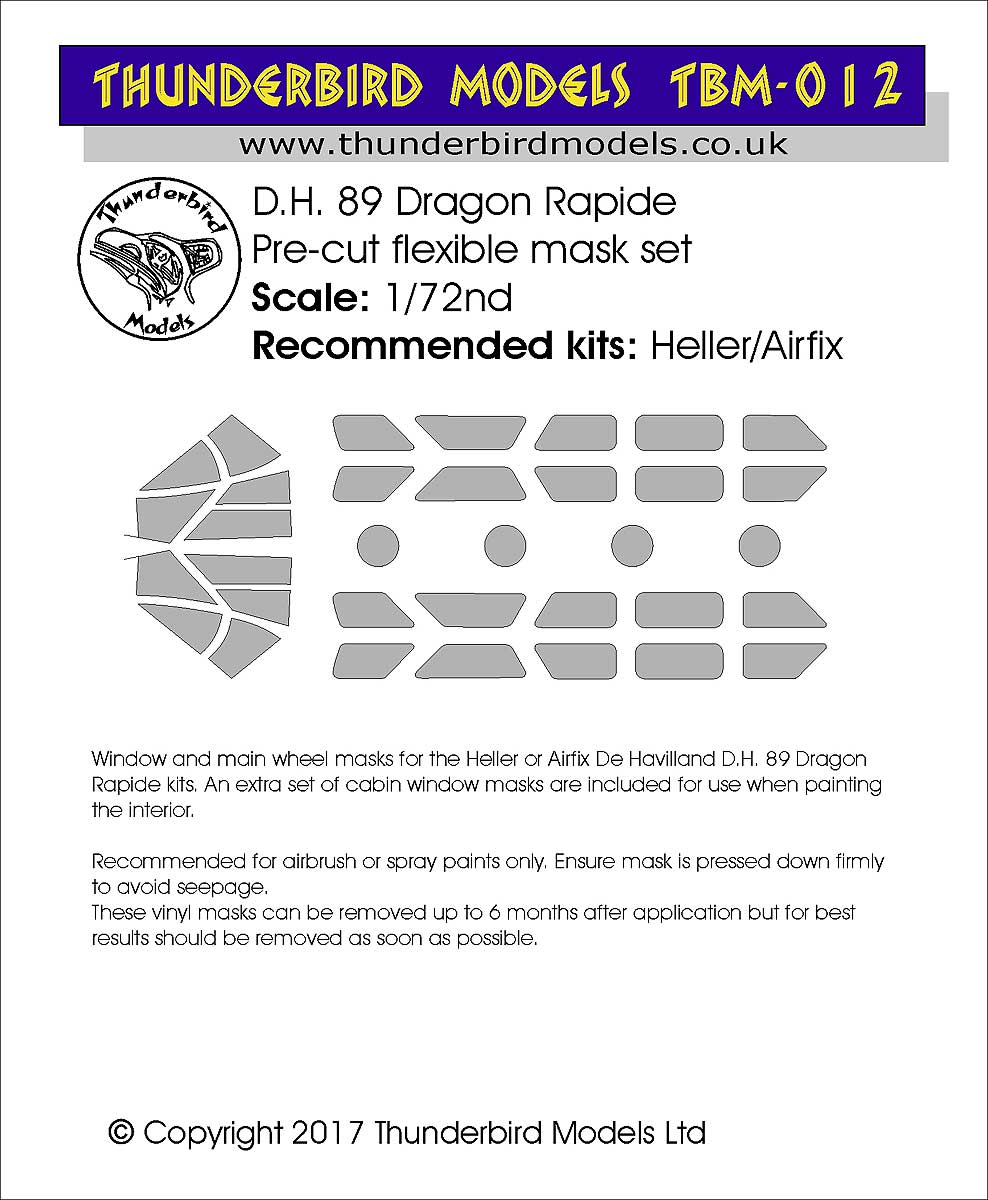 Thunderbird Models TBM-012 1:72 de Havilland Dragon Rapide