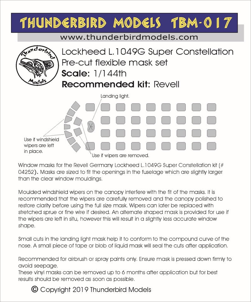 Thunderbird Models TBM-017 1:144 Lockheed L-1049 Constellation