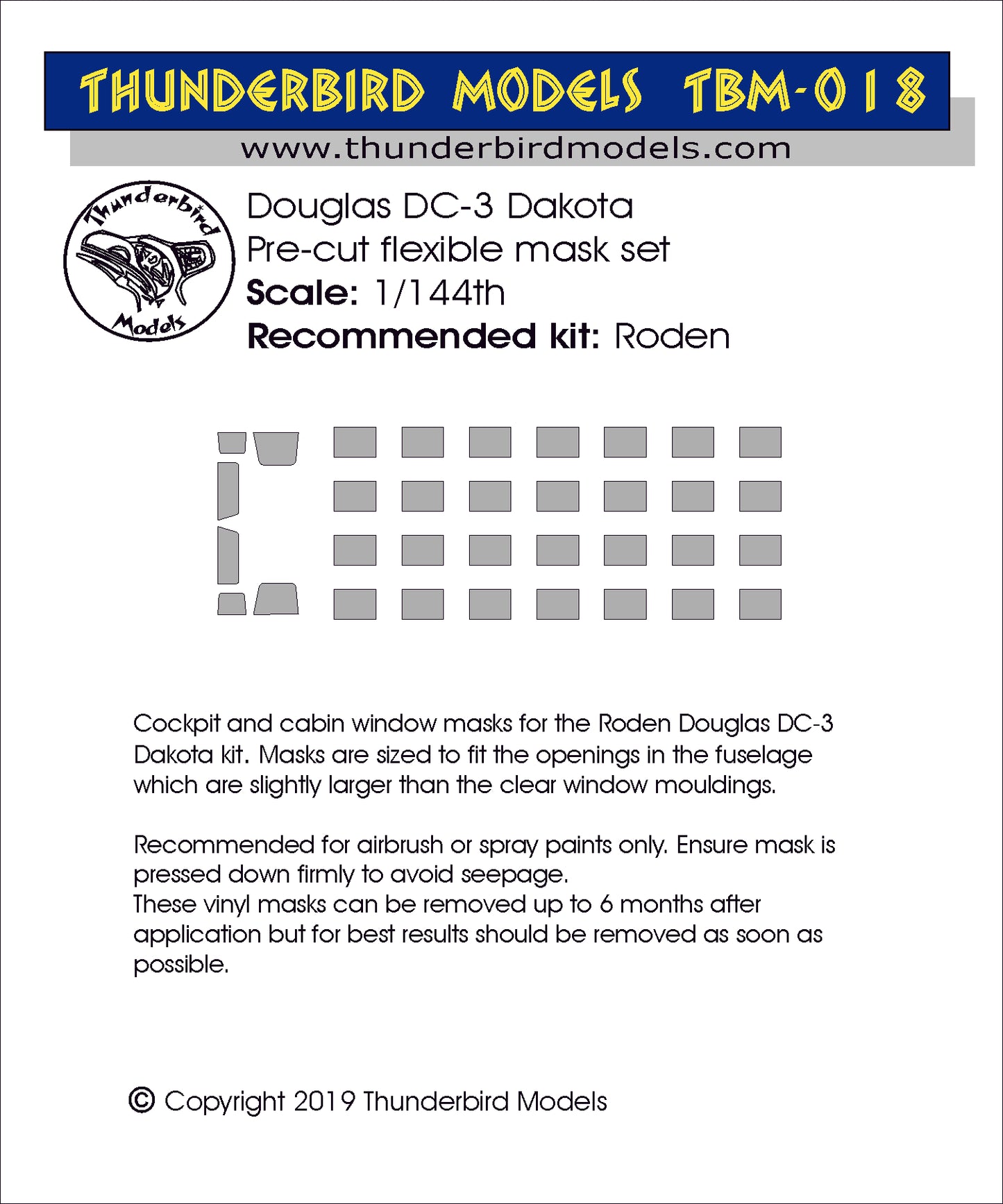 Thunderbird Models TBM-018 1:144 Douglas DC-3