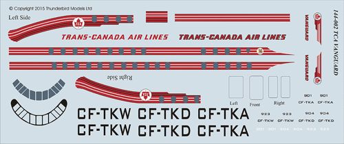 Thunderbird Models TBM-144002 1:144 TCA/Trans-Canada Airlines Vickers Vanguard