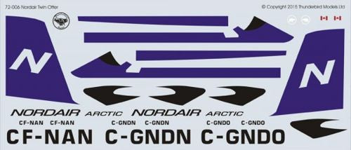 Thunderbird Models TBM-72006 1:72 Nordair DHC-6 Twin Otter