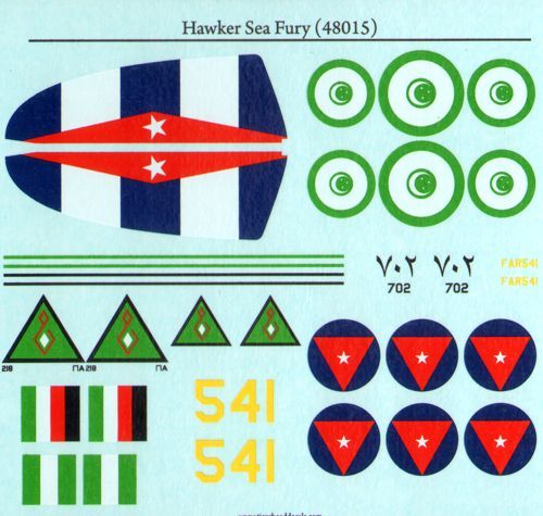 Tigerhead Decals 48015 1:48 Hawker Sea Fury FB.11 Overseas Operator