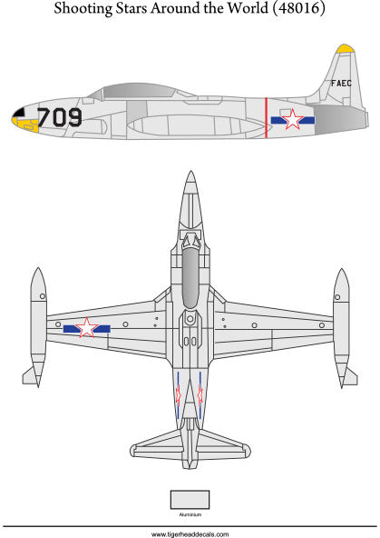 Tigerhead Decals 72017 1:72 The Lockheed T-33 Shooting Star