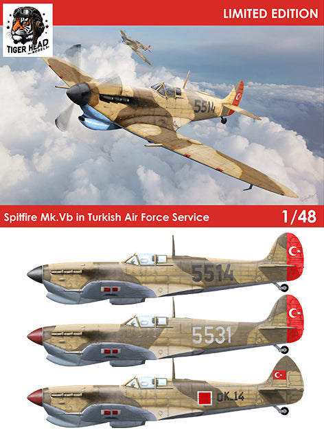 Tigerhead Models K48001 1:48 Supermarine Spitfire Mk.Vb in Turkish Air Force