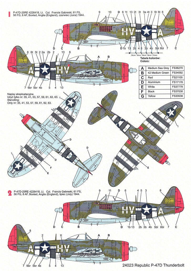Techmod 24023 1:24 Republic P-47D Thunderbolt