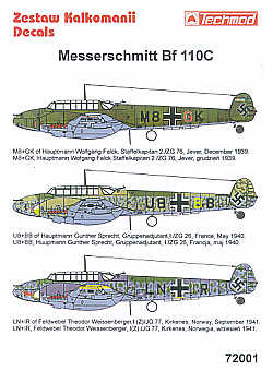 Techmod 72001 1:72 Messerschmitt Bf-110C