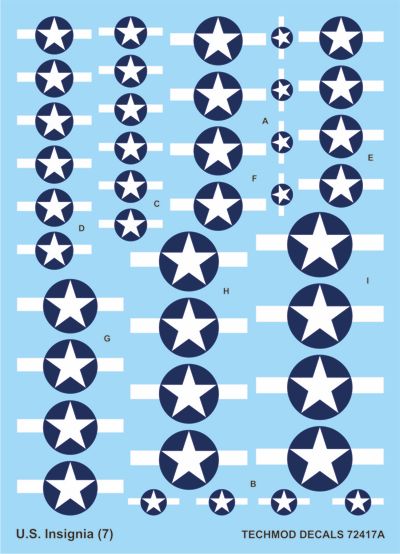 Techmod 72417 1:72 U.S.National Insignia 1943-1945