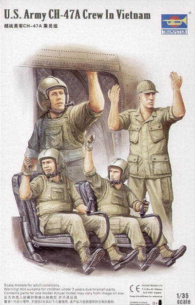 Trumpeter 00417 1:35 Boeing CH-47A/D Chinook U.S. Army Crew in Vietnam