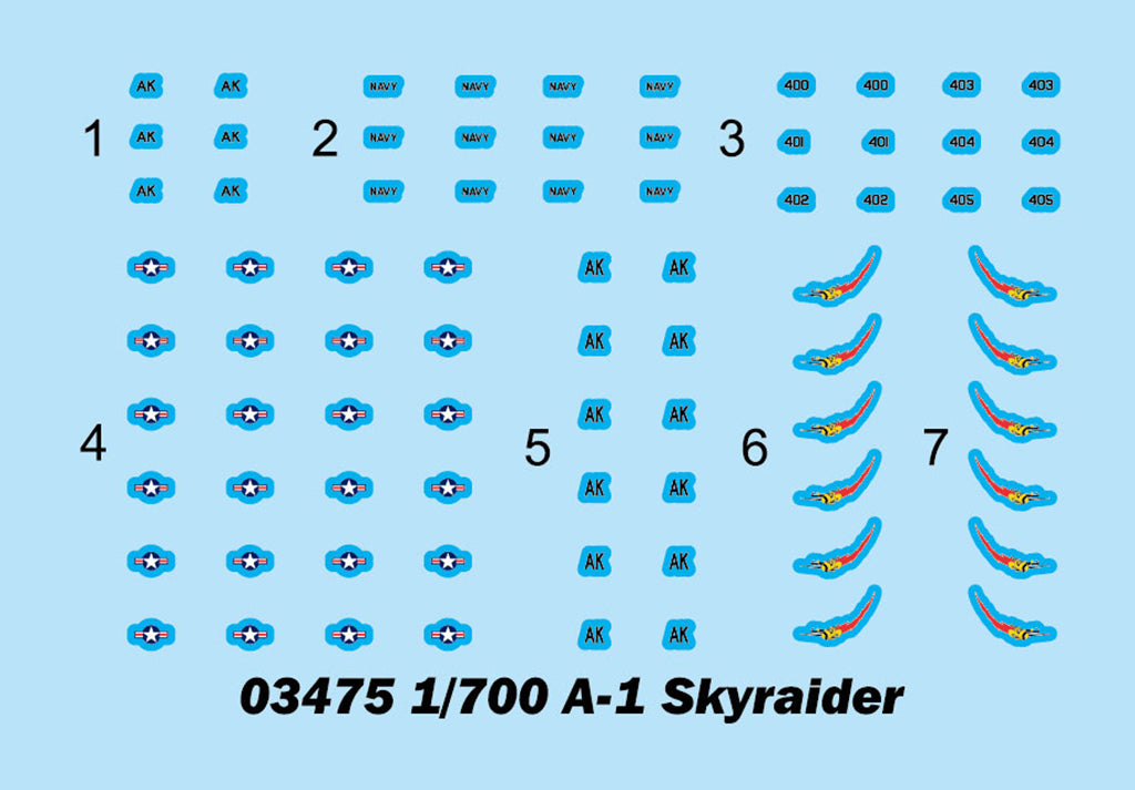 Trumpeter 03475 1:700 Douglas A-1 Skyraider