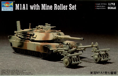 Trumpeter 07278 1:72 M1A1 Abrams with Mine Roller Set