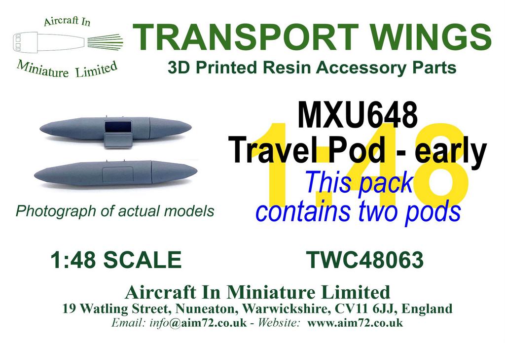 AIM - Transport Wings TWC48063 1:48 MXU-648 Travel Pod (Early) '