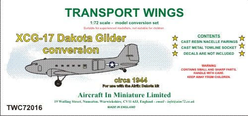 AIM - Transport Wings TWC72016 1:72 Douglas XCG-17 Dakota Glider conversion set