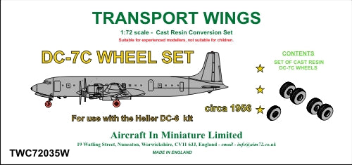 AIM - Transport Wings TWC72035W 1:72 Douglas DC-7C Wheel Set