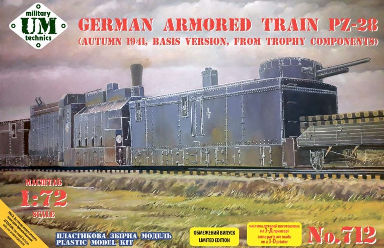 UM-MT 712 1:72 PZ-28 German armored train, Autumn 1941,