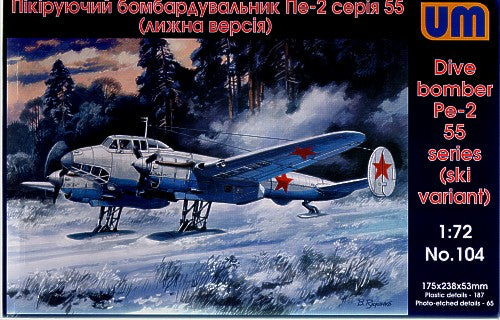 Unimodel 104 1:72 Petlyakov Pe-2 on ski's series 55