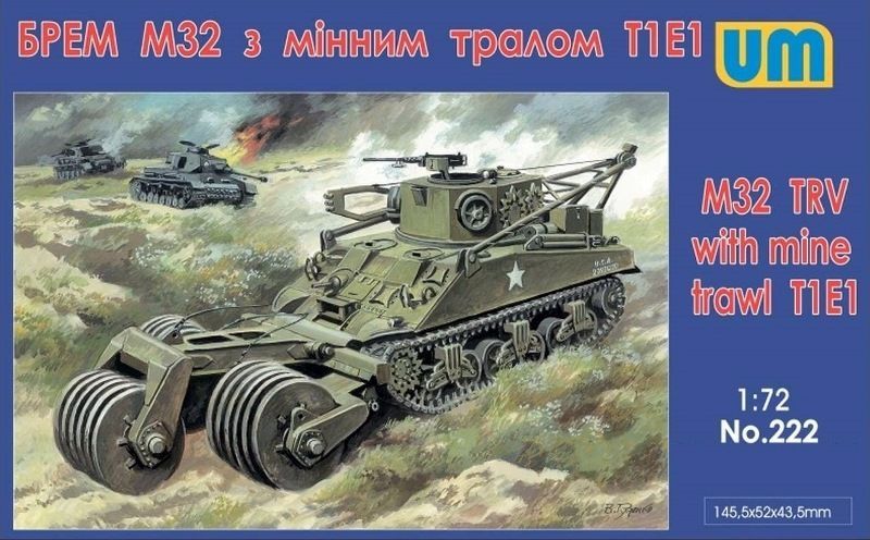 Unimodel 222 1:72 M32 TRV with Mine Roller/Trawl T1E1 Sherman