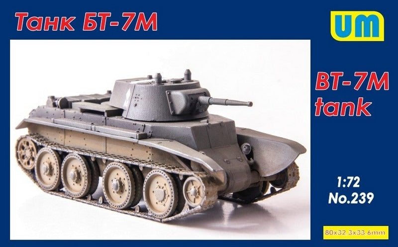 Unimodel 239 1:72 Soviet BT-7M Tank