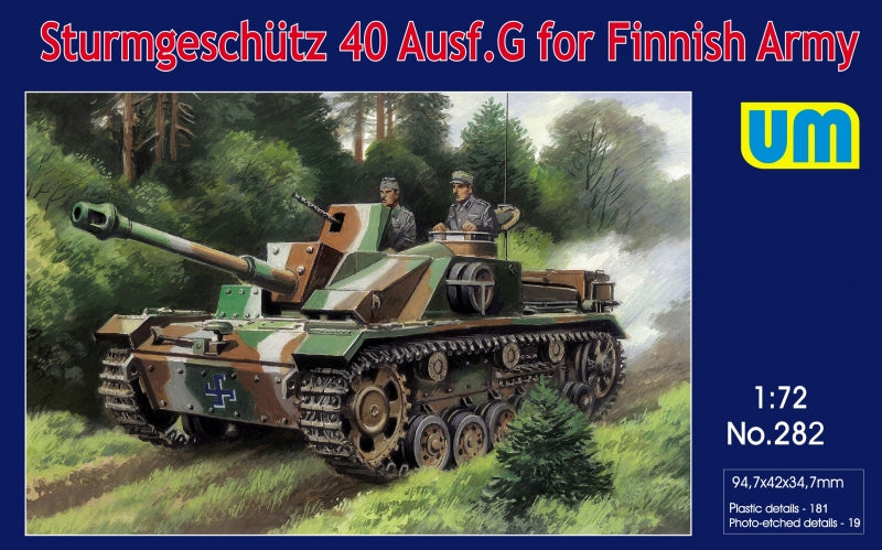 Unimodel 282 1:72 Sturmgeschutz/StuG 40 Ausf.G for Finnish Army