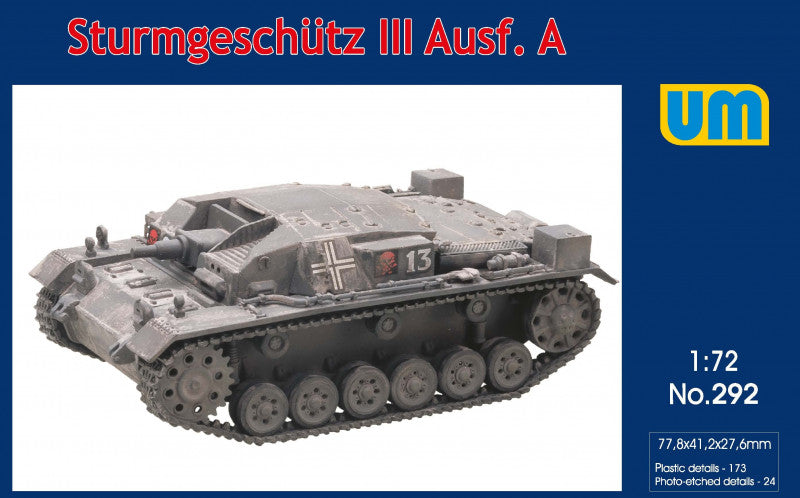 Unimodel 292 1:72 Sturmgeschutz III Ausf.A