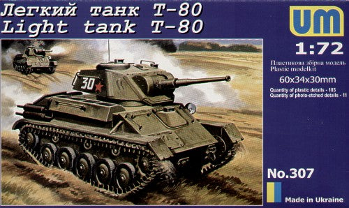 Unimodel 307 1:72 Soviet T-80 Light Tank