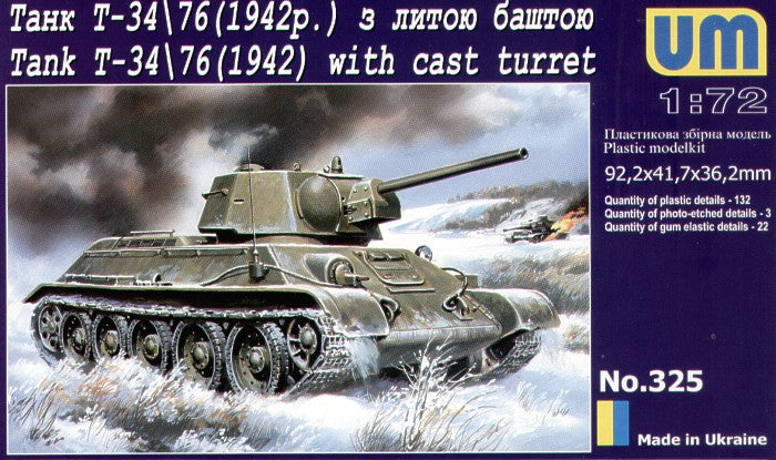 Unimodel 325 1:72 Soviet T-34/76 model 1942