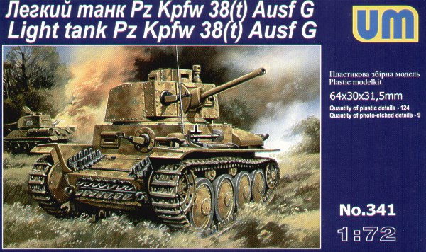 Unimodel 341 1:72 Pz.Kpfw. 38(t) Ausf.G