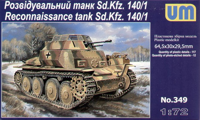 Unimodel 349 1:72 German Sd.Kfz.140/1 Reconnaissance